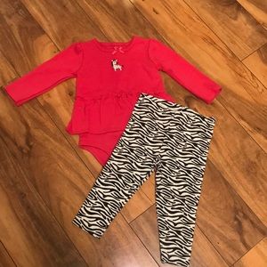 Baby girl 6-9 months zebra outfit